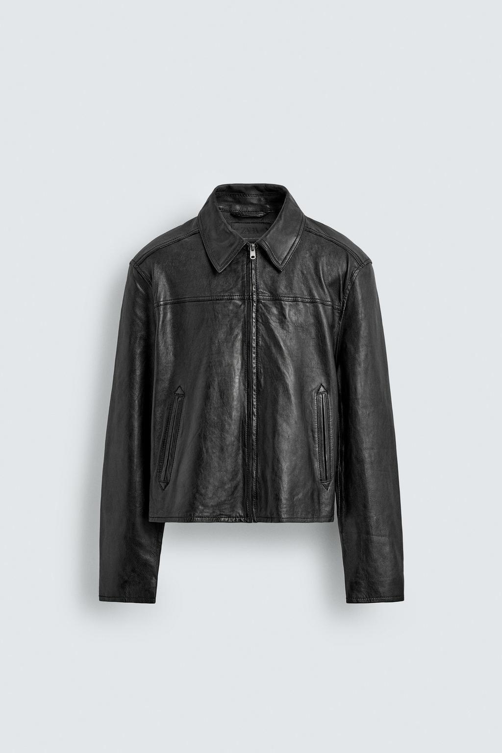 УКОРОЧЕННАЯ КОЖАНАЯ КУРТКА