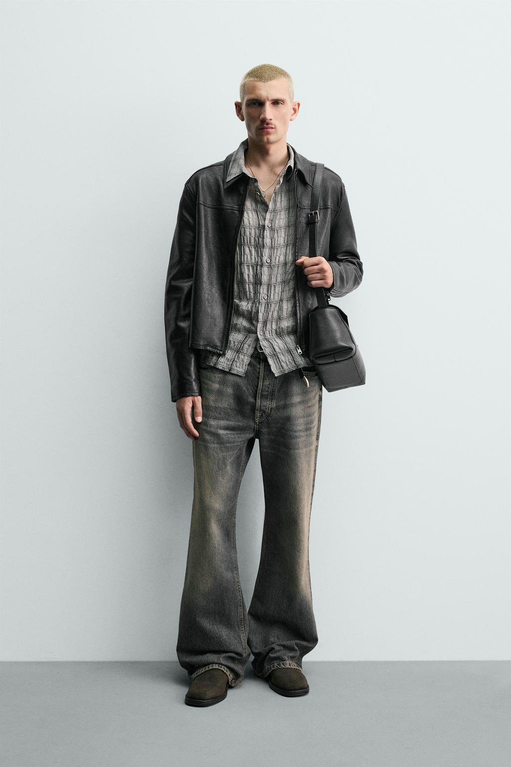 УКОРОЧЕННАЯ КОЖАНАЯ КУРТКА