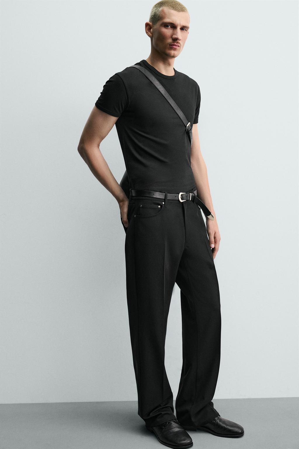 БРЮКИ FLARE FIT ИЗ РЕЛЬЕФНОЙ ТКАНИ