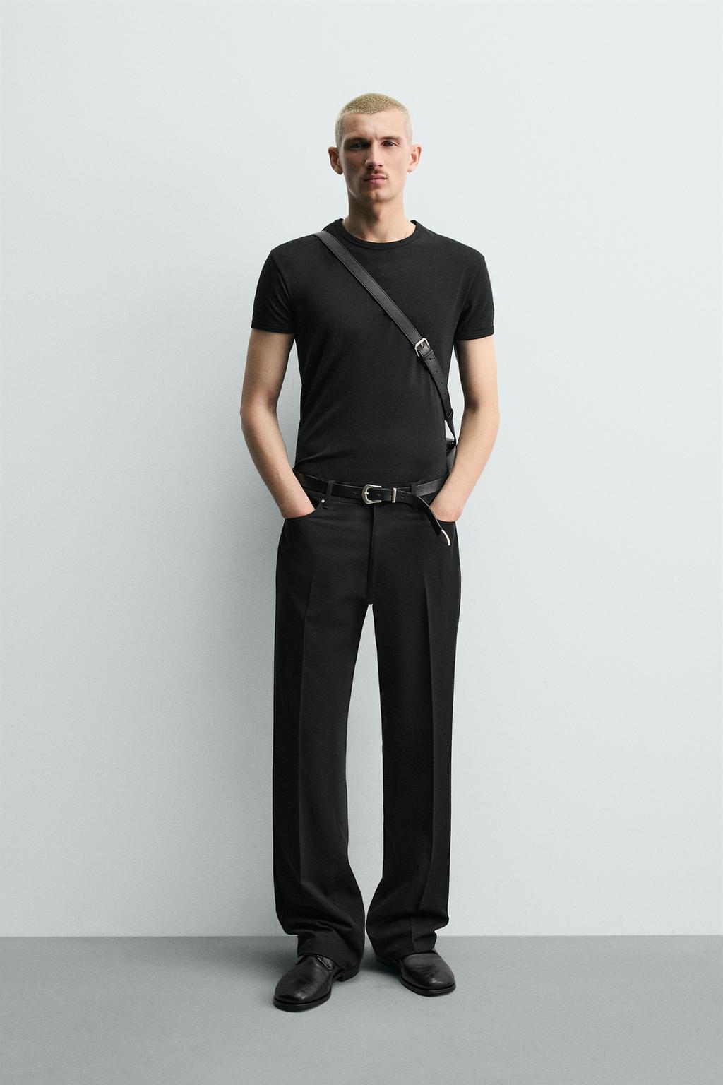 БРЮКИ FLARE FIT ИЗ РЕЛЬЕФНОЙ ТКАНИ