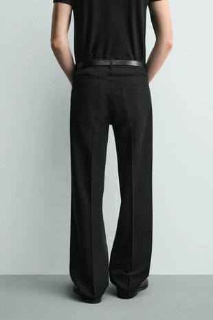 Брюки Flare Fit из рельефной ткани- Заказать в России