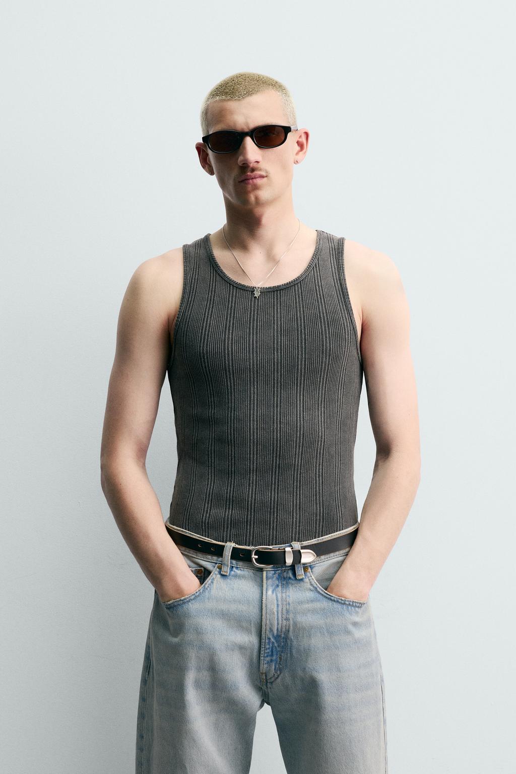 МАЙКА В РУБЧИК ИЗ ТРИКОТАЖА