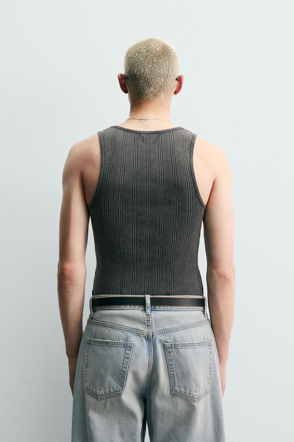 МАЙКА В РУБЧИК ИЗ ТРИКОТАЖА