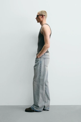 Майка в рубчик из трикотажа