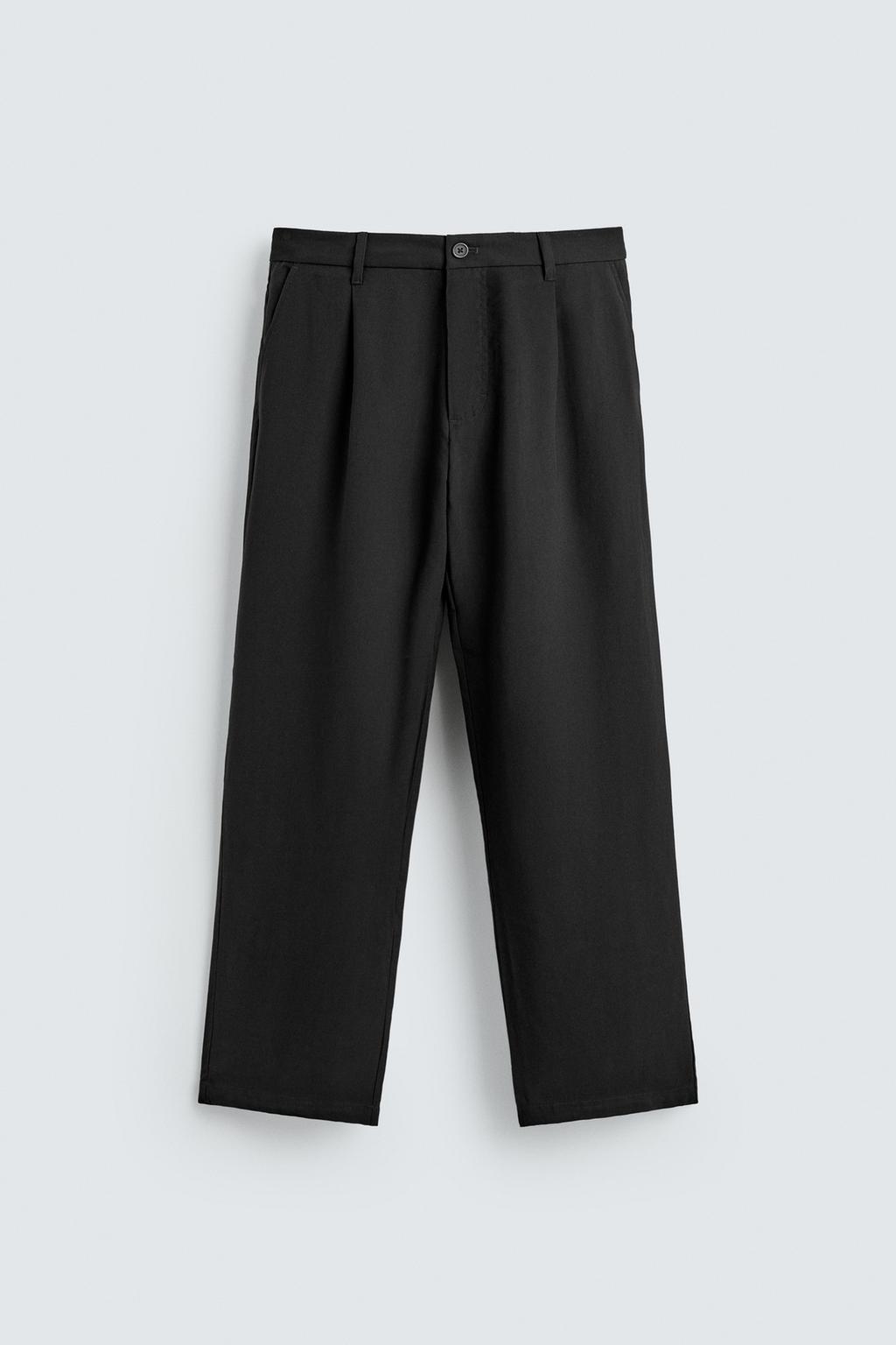 БРЮКИ RELAXED FIT ИЗ СТРУЯЩЕЙСЯ ТКАНИ