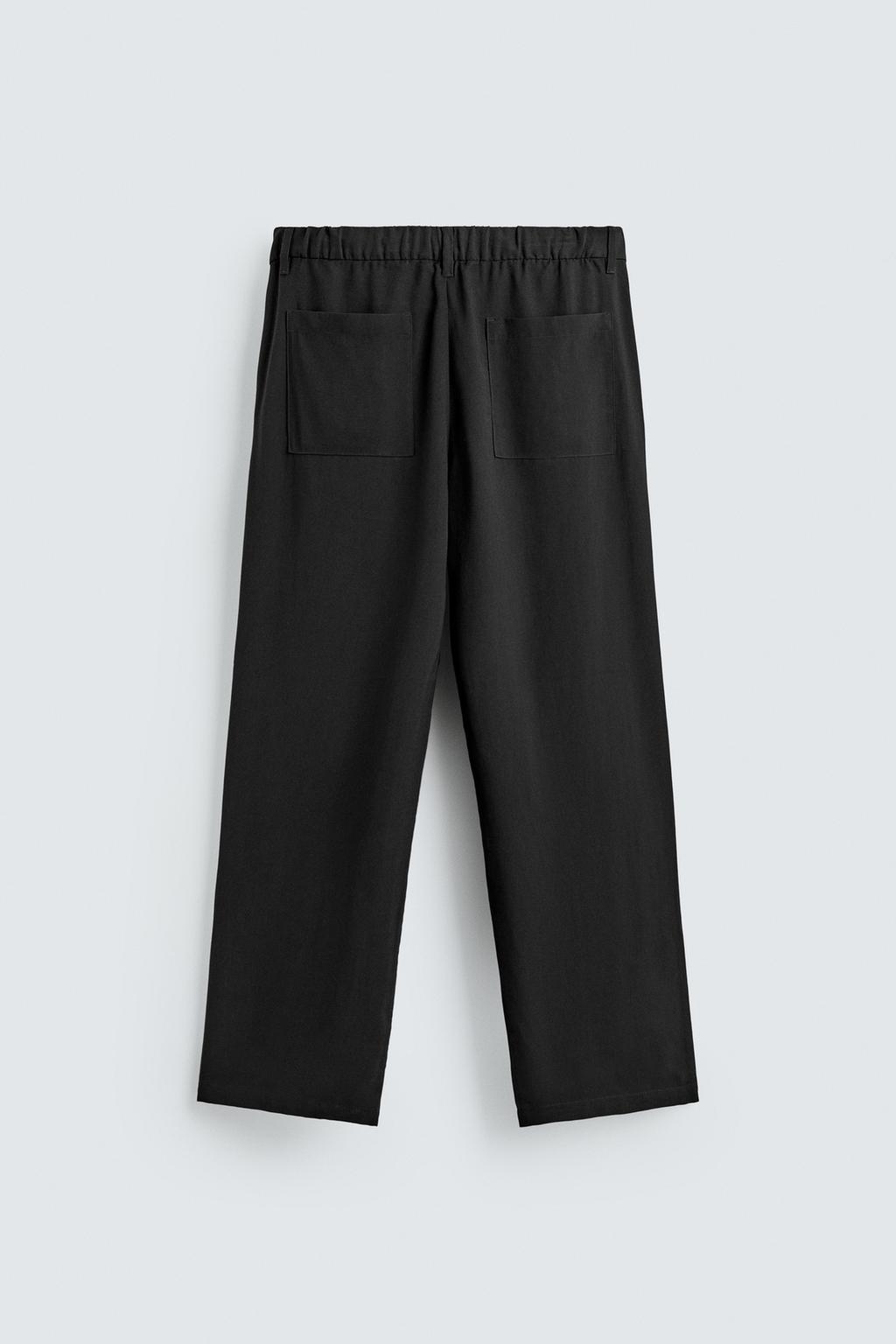 БРЮКИ RELAXED FIT ИЗ СТРУЯЩЕЙСЯ ТКАНИ