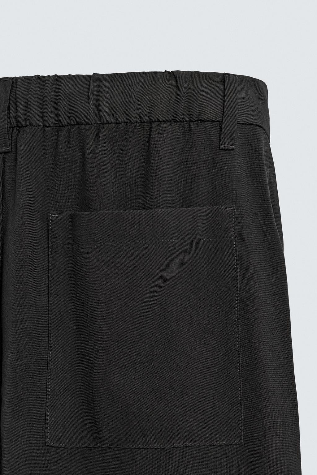 БРЮКИ RELAXED FIT ИЗ СТРУЯЩЕЙСЯ ТКАНИ