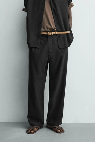 Брюки Relaxed Fit из струящейся ткани