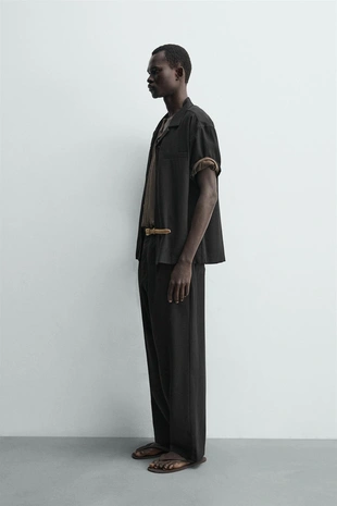 Брюки Relaxed Fit из струящейся ткани