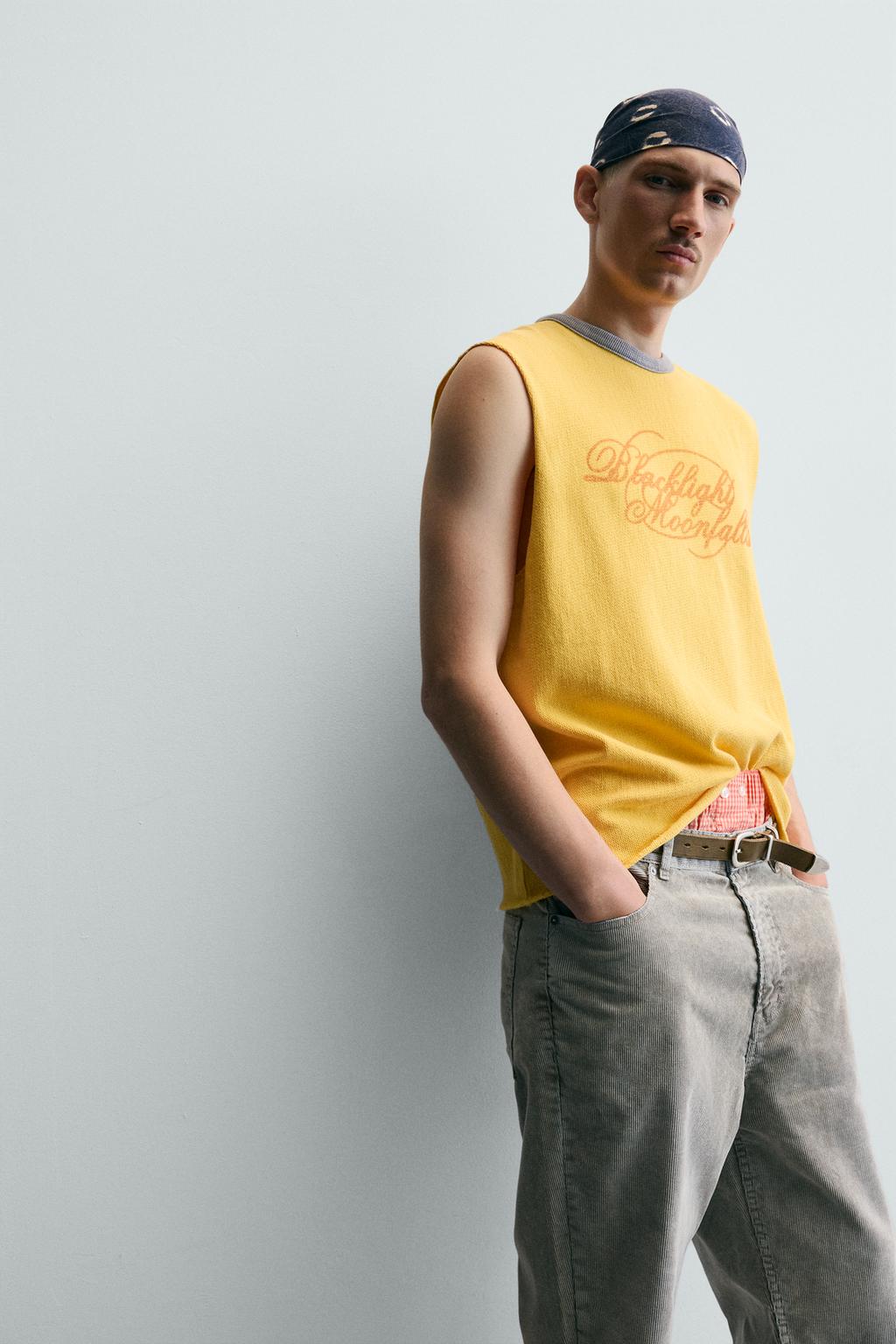 ТРИКОТАЖНЫЙ ТОП С ПРИНТОМ