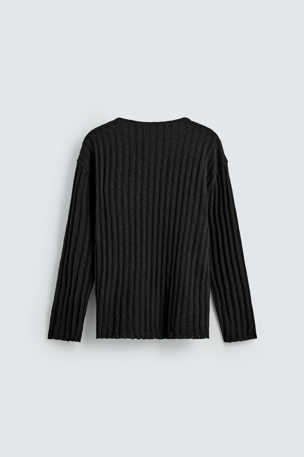 ДЖЕМПЕР В РУБЧИК С ЭФФЕКТОМ ПОТЕРТОСТИ