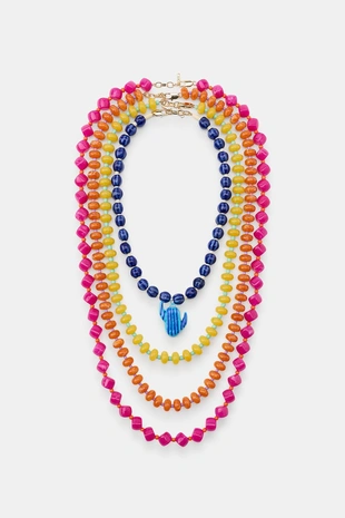 Набор из 4 колье с бусинами и кактусами- Заказать в России