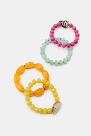 Набор из 4 браслетов с бусинами и раковинами- Заказать в России