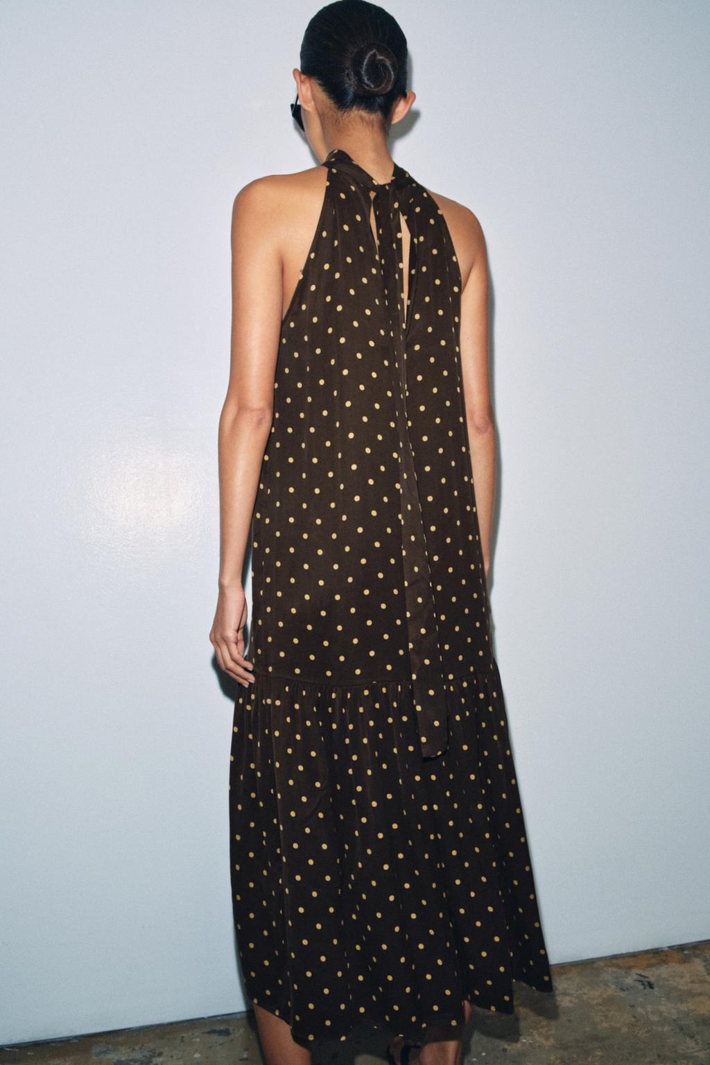 ПЛАТЬЕ ХАЛТЕР В ГОРОШЕК — ZW COLLECTION