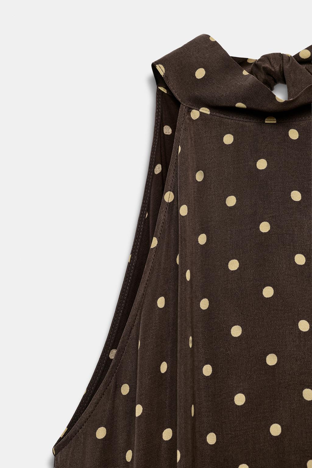 ПЛАТЬЕ ХАЛТЕР В ГОРОШЕК — ZW COLLECTION