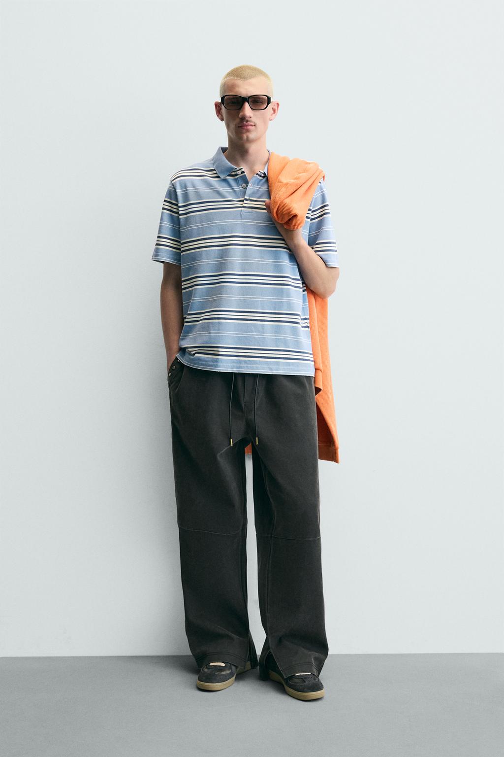 БРЮКИ RELAXED FIT ИЗ ИСКУССТВЕННОЙ КОЖИ С ЗАКЛЕПКАМИ