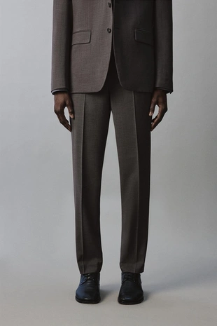 Костюмные брюки из рельефной ткани- Заказать в России