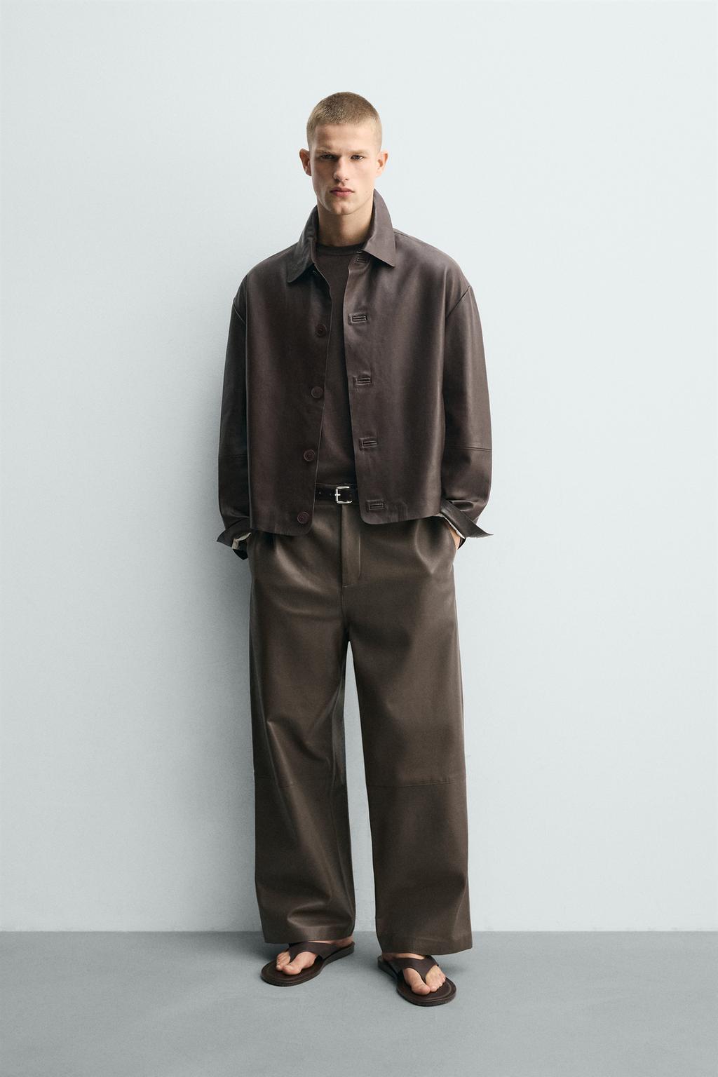 КОЖАНЫЕ БРЮКИ BALLOON FIT