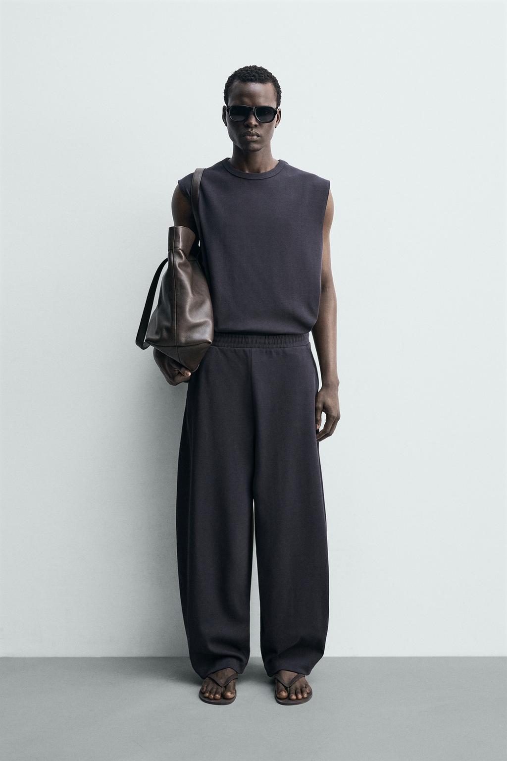 ДЖОГГЕРЫ BALLOON FIT ИЗ РУБЧАТОЙ ТКАНИ