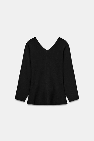 Black | 2756/042/800 - Zara Джемпер с рукавами-буфами