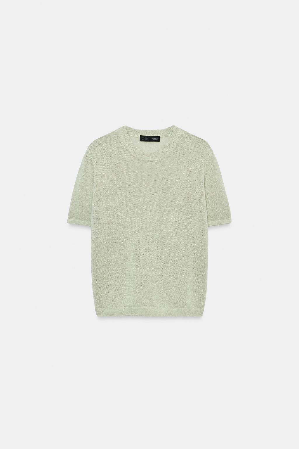 ТРИКОТАЖНЫЙ ТОП С КОРОТКИМ РУКАВОМ