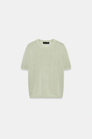 Трикотажный топ с коротким рукавом