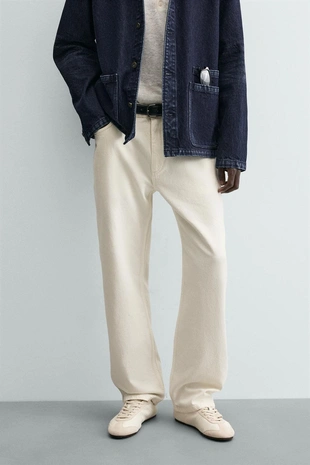 Джинсы Straight Fit из хлопка и конопли- Заказать в России