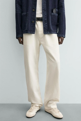 Джинсы Straight Fit из хлопка и конопли- Заказать в России