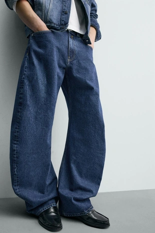 Джинсы Barrel Fit с декоративными швами- Заказать в России