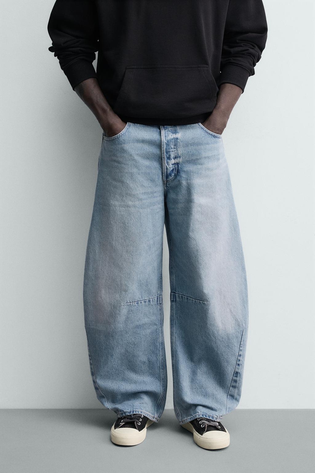 ДЖИНСЫ RELAXED BARREL FIT С ЗАЩИПАМИ