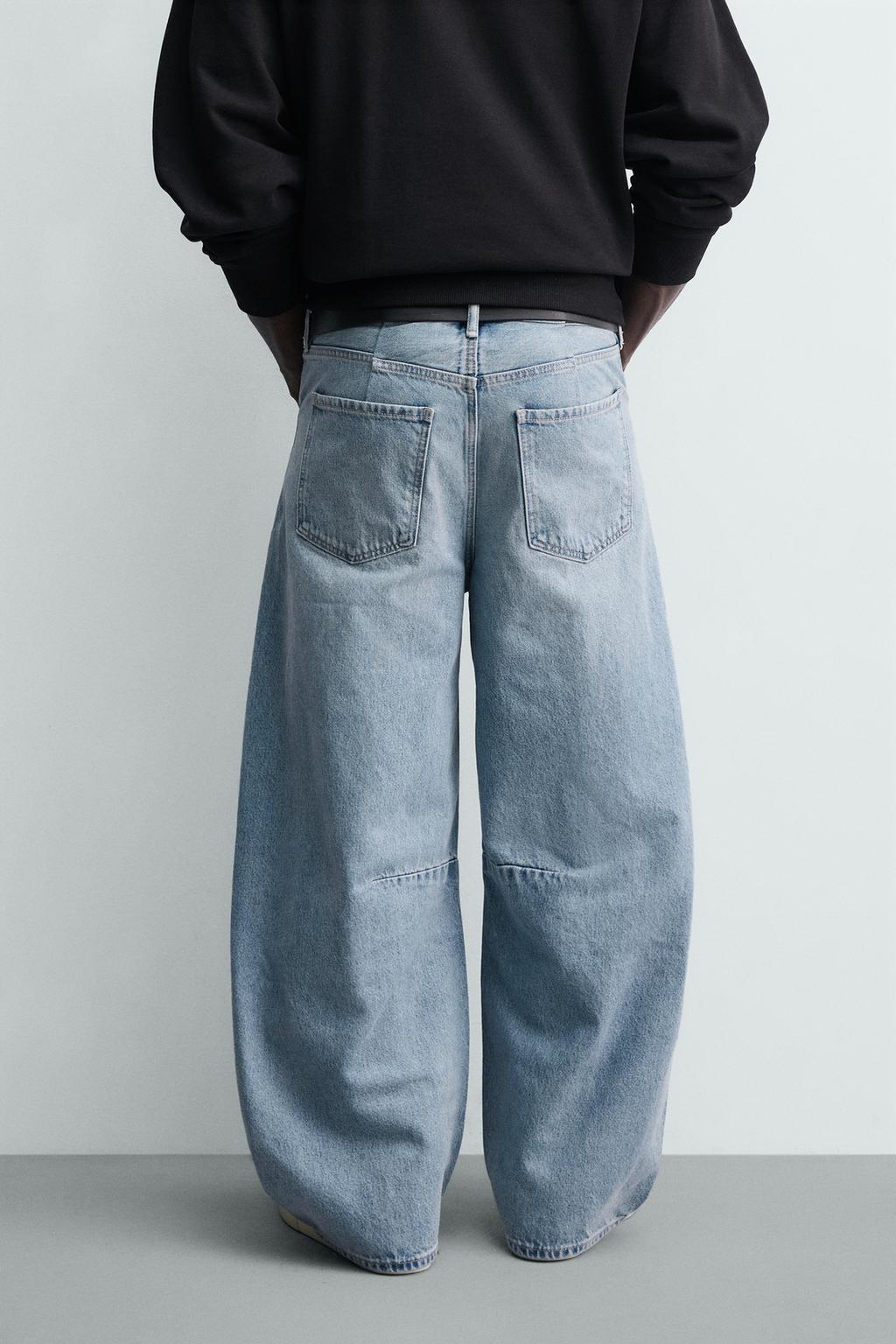 ДЖИНСЫ RELAXED BARREL FIT С ЗАЩИПАМИ