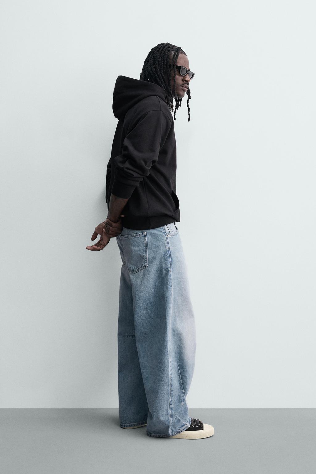 ДЖИНСЫ RELAXED BARREL FIT С ЗАЩИПАМИ