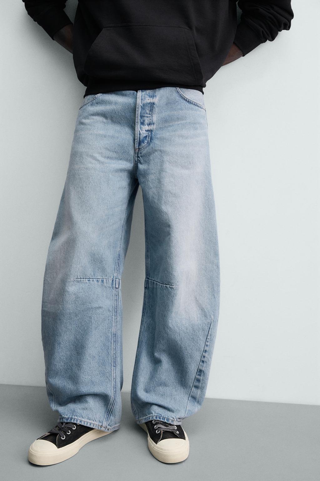 ДЖИНСЫ RELAXED BARREL FIT С ЗАЩИПАМИ