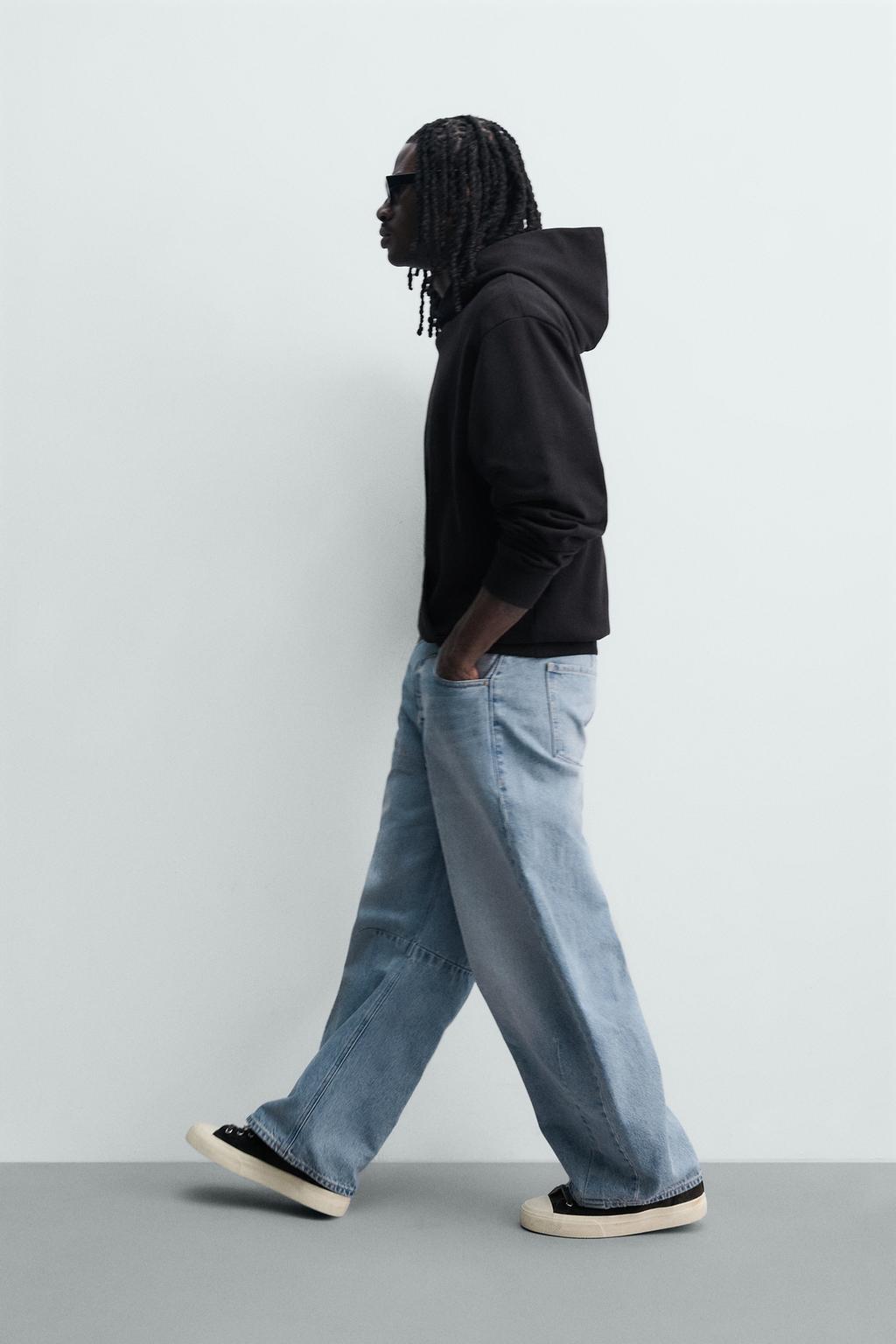 ДЖИНСЫ RELAXED BARREL FIT С ЗАЩИПАМИ