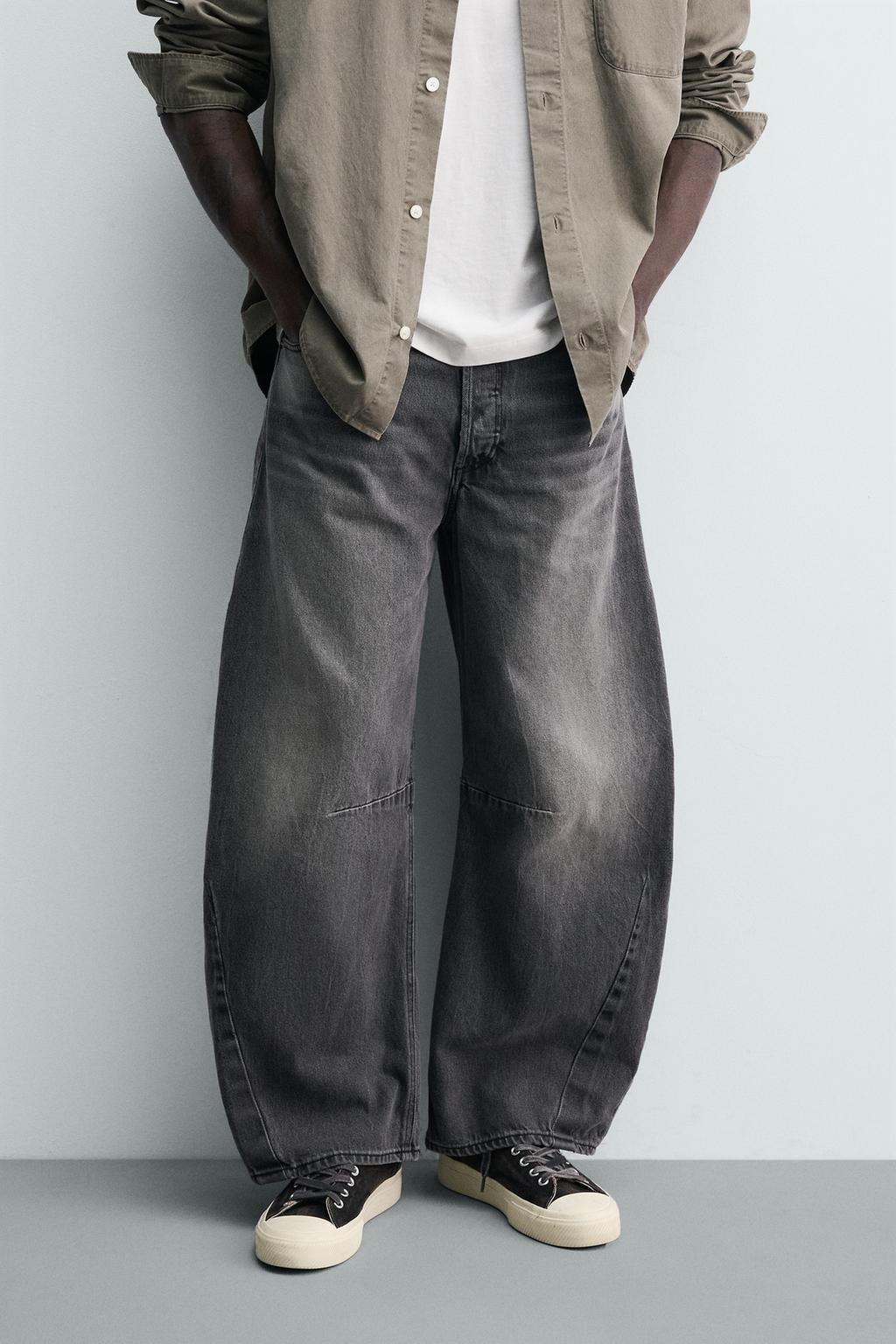 ДЖИНСЫ RELAXED BARREL FIT С ЗАЩИПАМИ