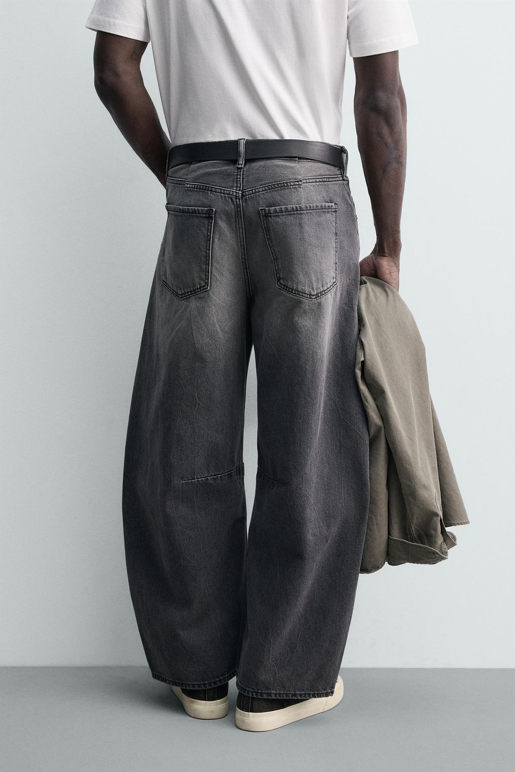 ДЖИНСЫ RELAXED BARREL FIT С ЗАЩИПАМИ