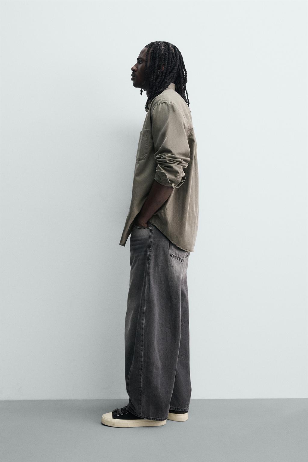 ДЖИНСЫ RELAXED BARREL FIT С ЗАЩИПАМИ