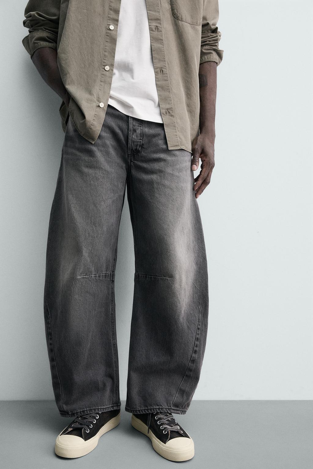 ДЖИНСЫ RELAXED BARREL FIT С ЗАЩИПАМИ