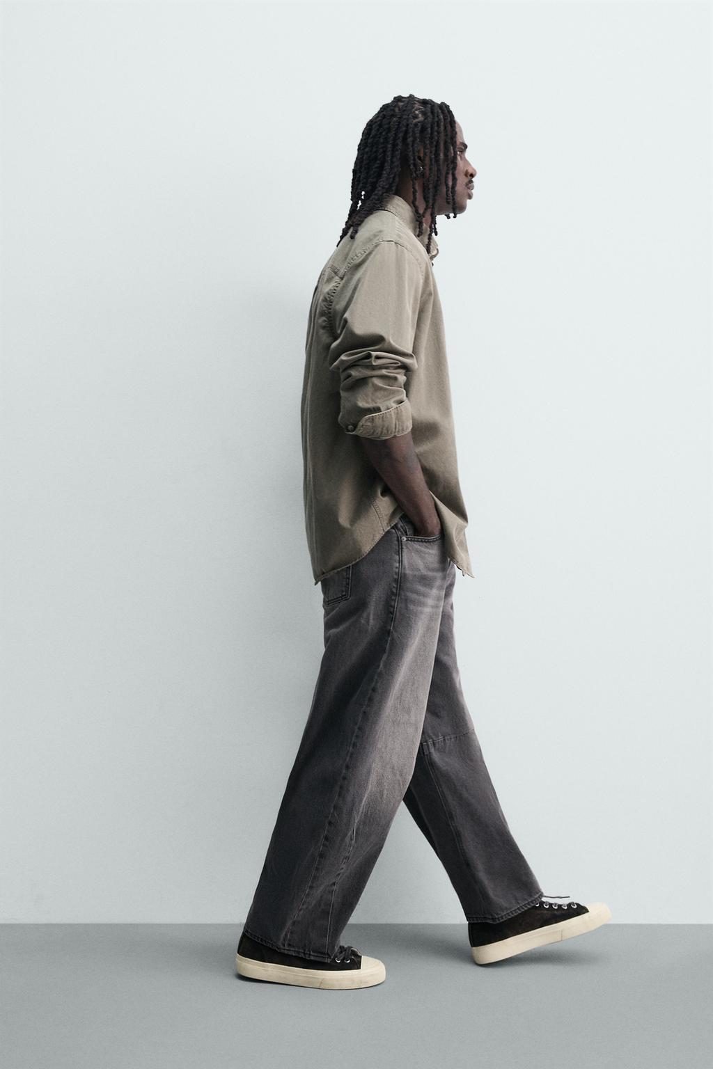 ДЖИНСЫ RELAXED BARREL FIT С ЗАЩИПАМИ