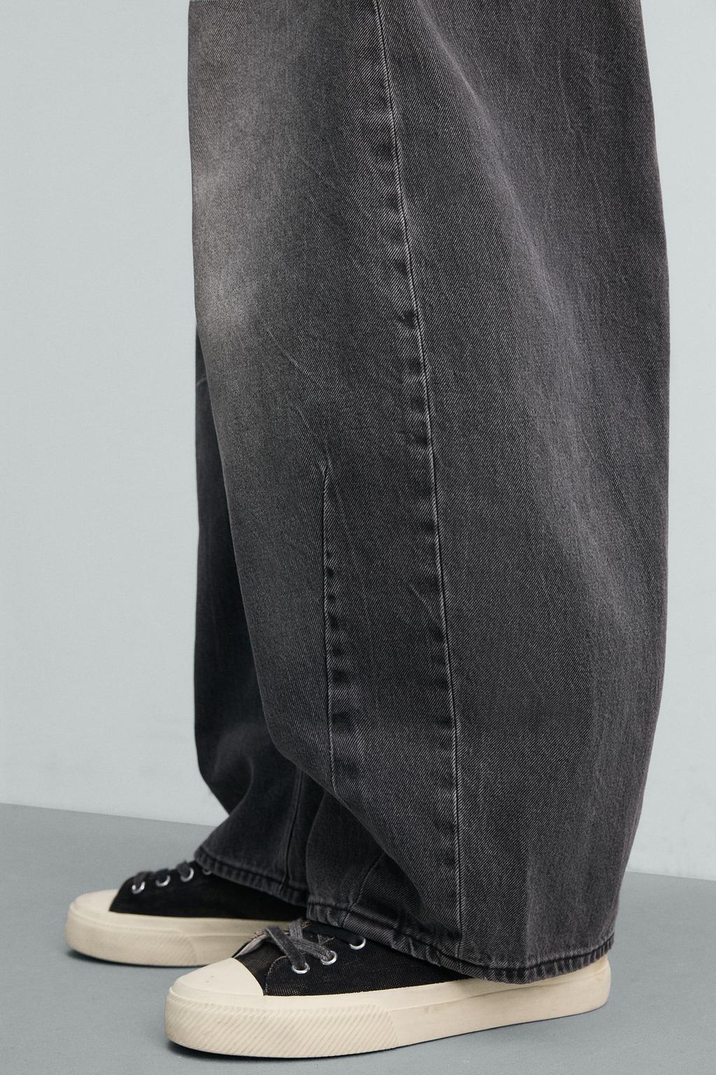 ДЖИНСЫ RELAXED BARREL FIT С ЗАЩИПАМИ