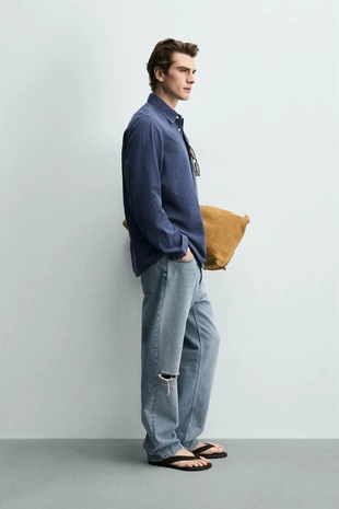 Рубашка Jacquard в клетку- Заказать в России