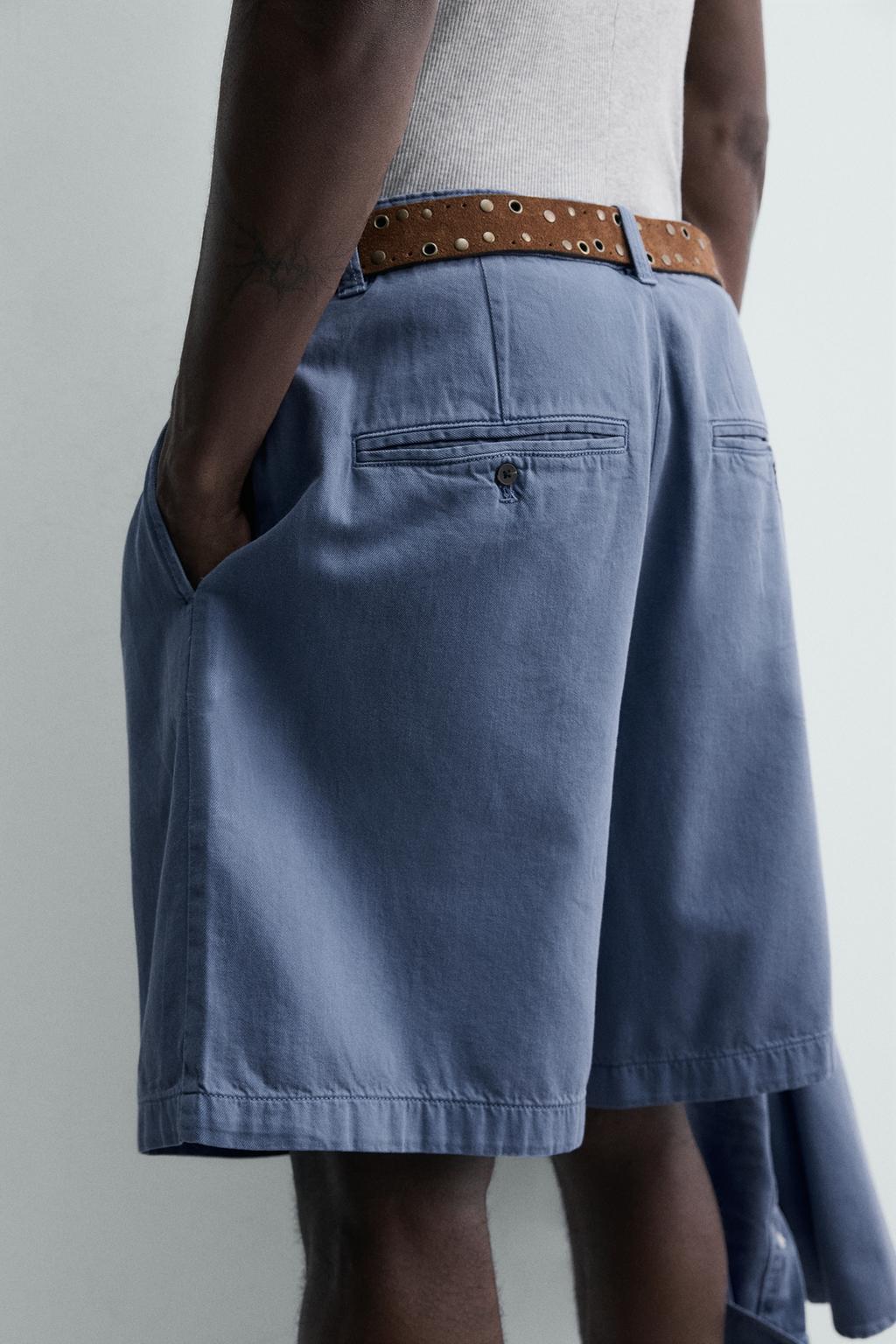 ШОРТЫ С ЭФФЕКТОМ ПОТЕРТОСТИ И СКЛАДКАМИ