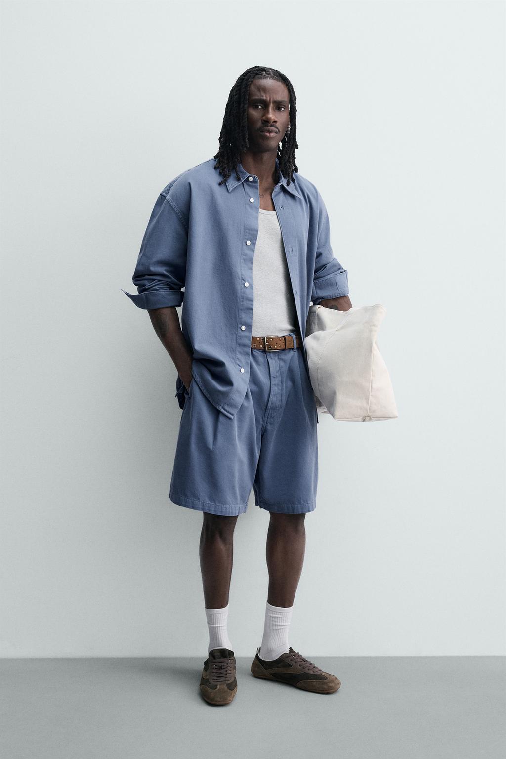 ШОРТЫ С ЭФФЕКТОМ ПОТЕРТОСТИ И СКЛАДКАМИ