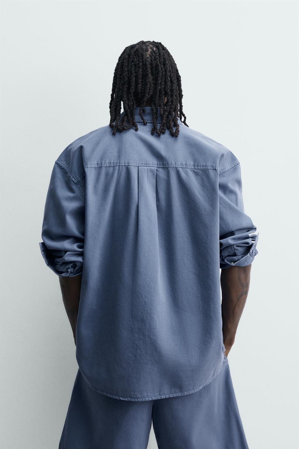 РУБАШКА RELAXED FIT С ЭФФЕКТОМ ПОТЕРТОСТИ