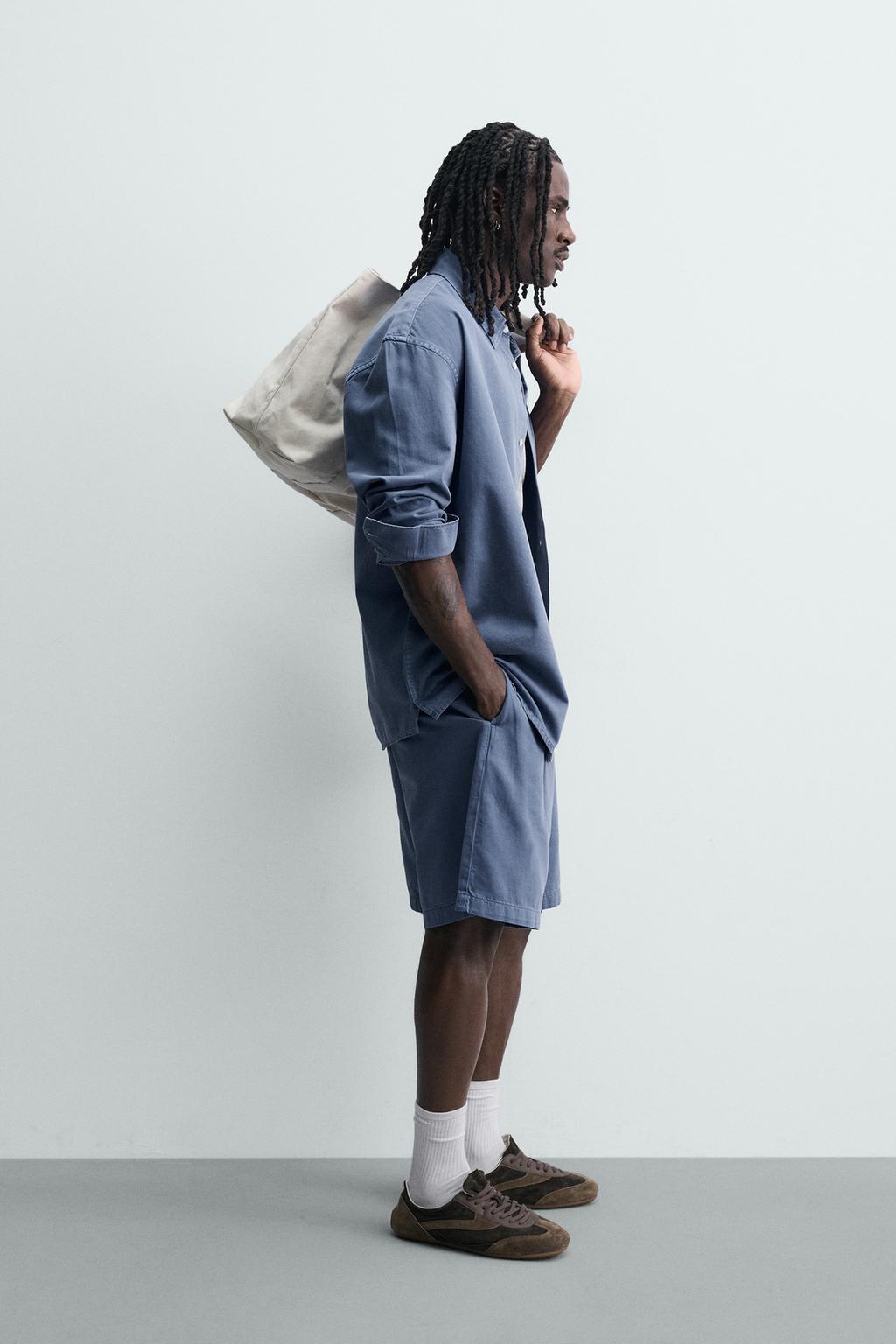 РУБАШКА RELAXED FIT С ЭФФЕКТОМ ПОТЕРТОСТИ