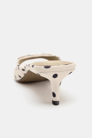 Туфли-мюли с бантом и узором в горошек- Заказать в России