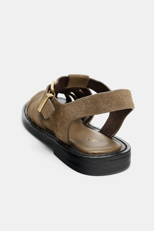 Замшевые сандалии с ремешками- Заказать в России