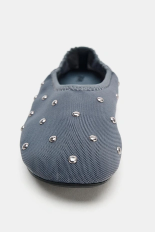 Балетки с заклепками- Заказать в России