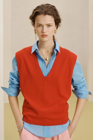 Рубашка с v-образным вырезом 16- Заказать в России