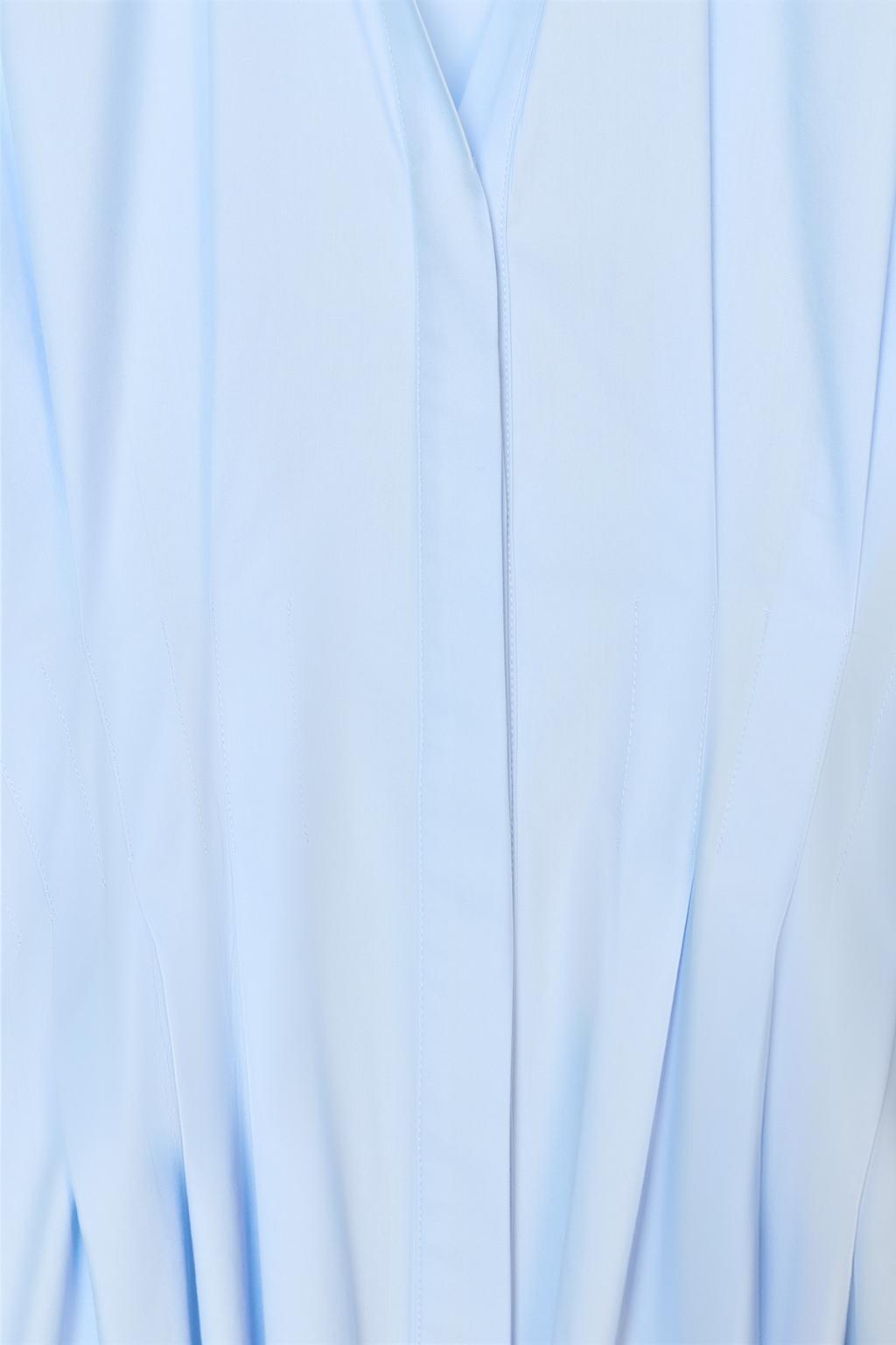 РУБАШКА ИЗ ПОПЛИНА СО СКЛАДКАМИ